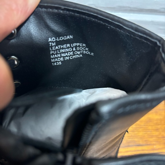 AQUA Logan Leather Platform Ankle Combat Boot BNIB - Picture 7 of 7